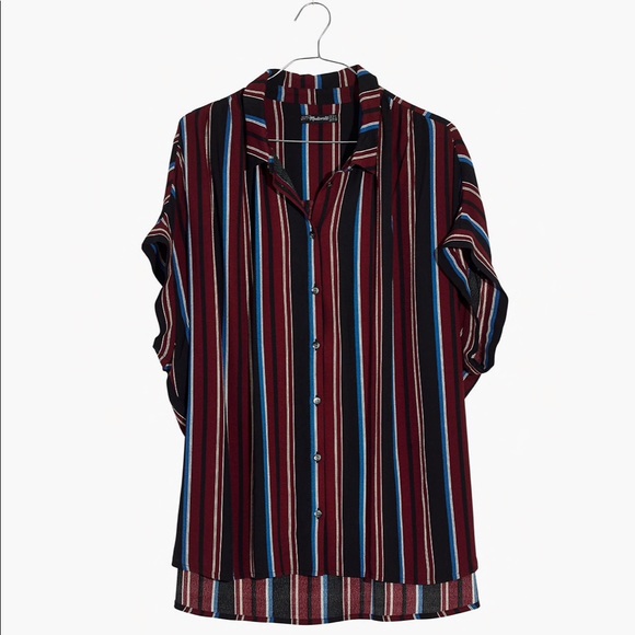 Madewell Tops - EUC Madewell Central Drapey Shirt - Menford Stripe